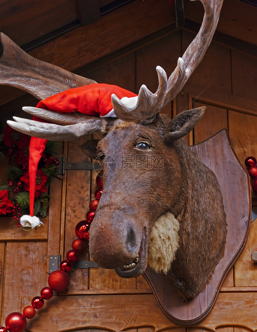 圣诞驼鹿麋鹿帽子动物季节喇叭房子驯鹿市场店铺销售图片