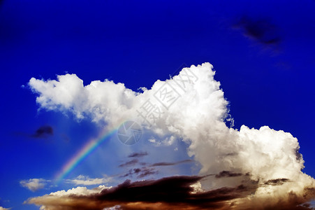 彩虹蓝色天空背景图片背景图片