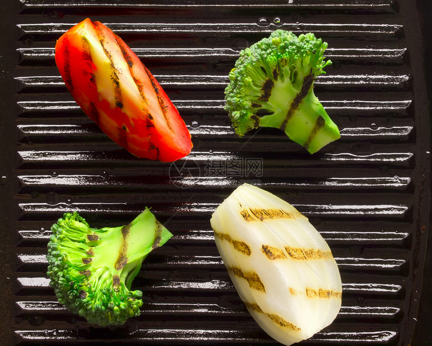 烧烤蔬菜饮食青菜水平洋葱纤维食物图片