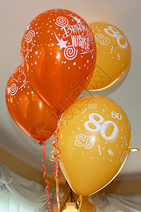 80岁生日气球背景图片