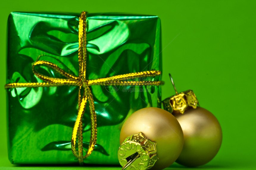 圣诞节礼物惊喜派对绿色季节性快乐图片