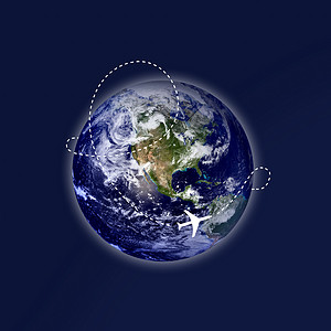 计划路线喷射蓝色喷气客机弹道全世界小路飞行商业空气背景图片