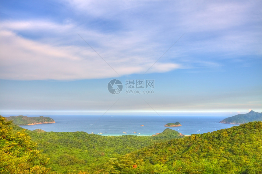 香港的沿海景观 人类发展报告 形象图片