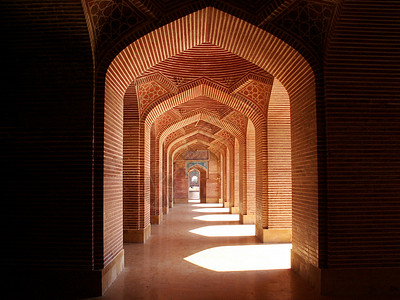 阿贾德Shah Jahan清真寺 巴基斯坦 塔塔大亨皇帝城市背景