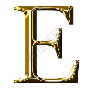 大写字母插图金金字母符号 E - 大写字母背景
