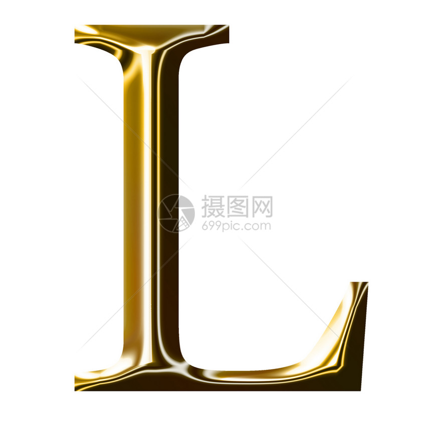 金金字母符号 L - 大写字母图片