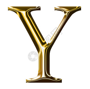 大写字母插图金金字母符号Y - 大写字母背景