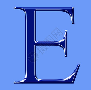 蓝色金属字母符号液体创造力插图背景图片