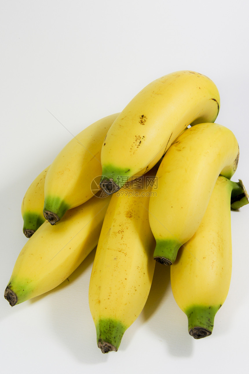 白背景孤立的里普香蕉食物水果团体蔬菜营养美食丛林皮肤早餐白色图片