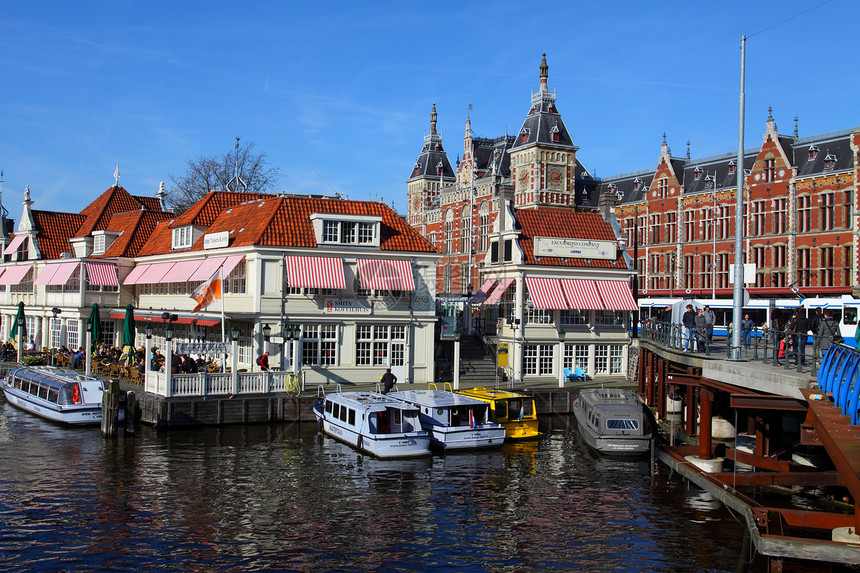阿姆斯特丹的建筑财产艺术自行车旅游血管山墙文化建筑学首都历史图片