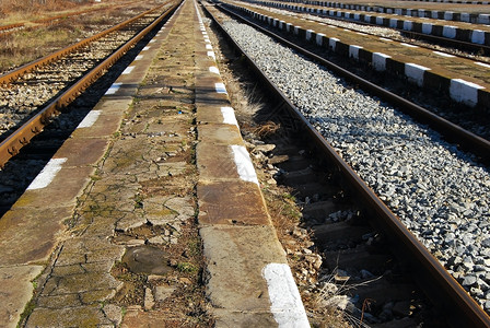 火车站平台 线路背景图片