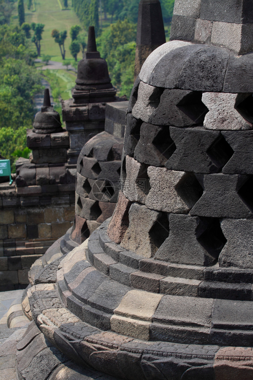 印度尼西亚日惹博多布杜尔寺宗教游客墙纸世界佛教徒遗产历史装饰品建筑学废墟图片