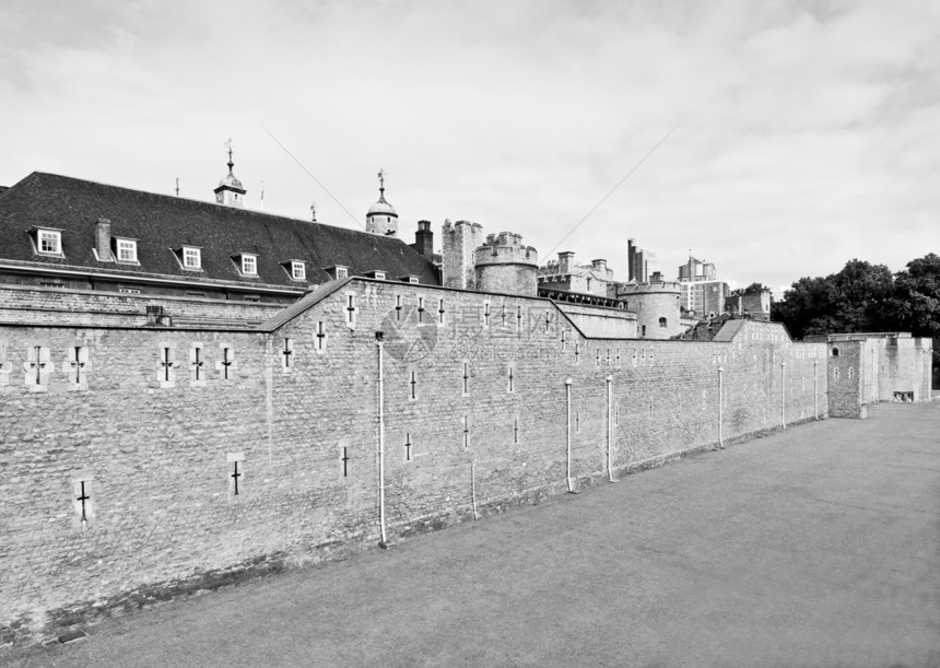 伦敦塔城堡监狱地牢王国建筑学石头图片