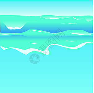 蓝海插图天空海洋白色背景图片