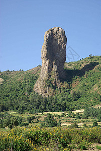 埃塞俄比亚的岩石风景农村顶峰荒野国家石头背景图片