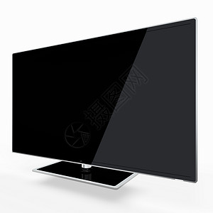 以电视为主的展示白色电子宽屏反射电子产品技术屏幕监视器背景图片
