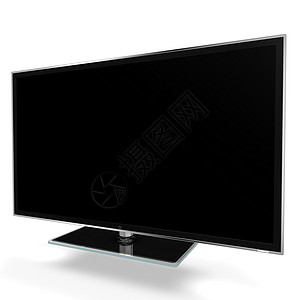 液晶显示器以电视为主的宽屏监视器反射屏幕白色技术电子电子产品展示背景