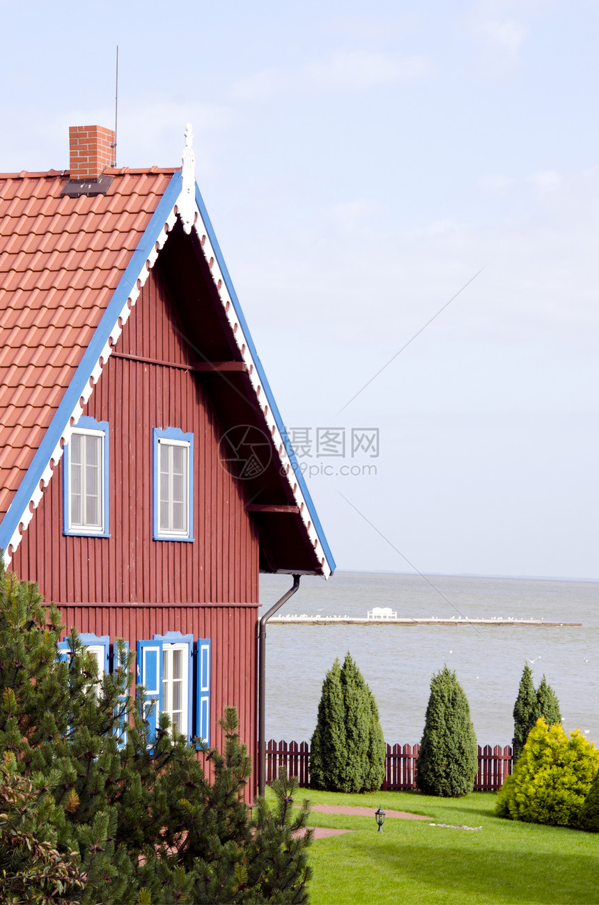 近海边的农村生活住房 建筑细节图片