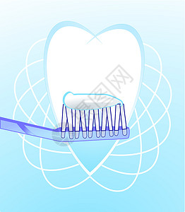 牙刷刷毛牙科牙医卫生口腔打扮牙刷牙齿化妆品呼吸打扫保健预防整洁插画
