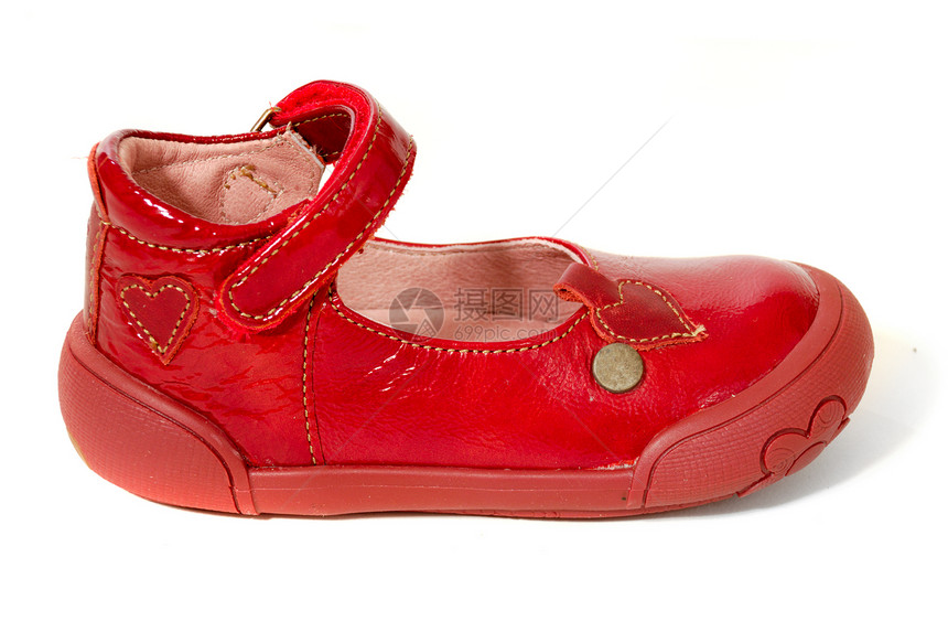 红鞋鞋类白色衣服皮革青年宏观图片