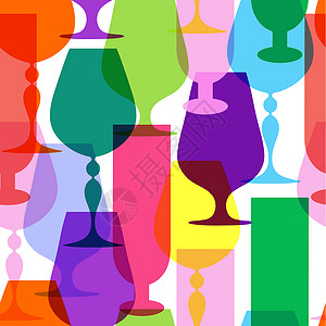 酒味多种多彩的软体葡萄酒杯设计图片