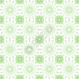 无缝花纹装饰绿色绘画插图条纹创造力墙纸白色叶子背景图片