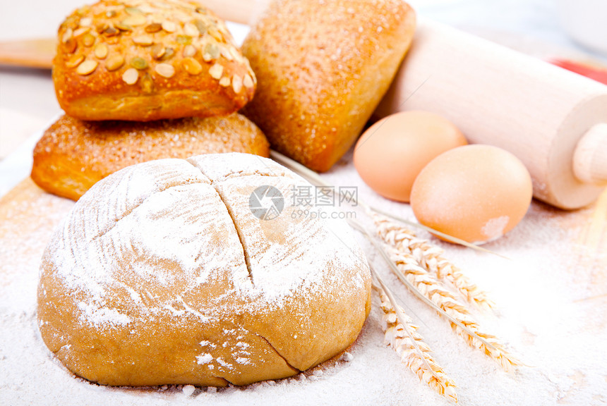 给钱烹饪面团包子粮食芝麻面粉食物小麦棕色面包图片
