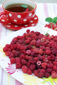 茶茶晚会甜点乡村维生素减肥食物红色饮食产品浆果草本背景图片