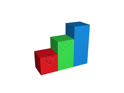 条巴插图统计图表数据生长蓝色积木红色绿色柱子背景图片