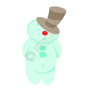 字符设计 Yelena帽子微笑鼻子季节性蓝色脂肪背景图片