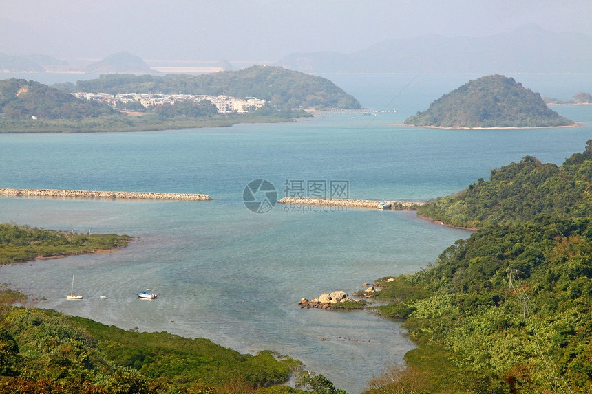 香港海滨全景悬崖海岸旅游岩石力量海浪海洋毛刺风景图片