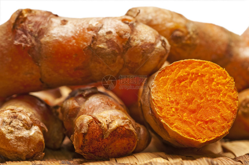 美食 卷曲萝卜异国味道草本植物地面药品疗法黄色橙子宏观香料图片