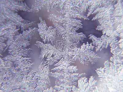 冰花霜露温度磨砂玻璃薄片结晶霜花雪花宏观天气背景