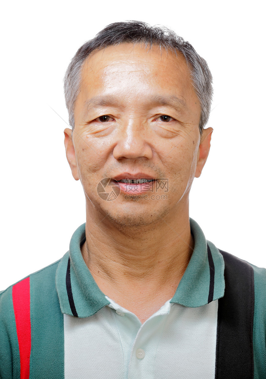 亚洲人男人白色祖父父亲头发男性长老退休黑色老年图片