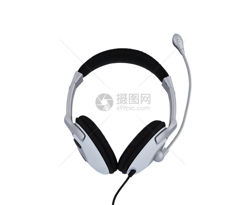 耳机音乐音响技术体积扬声器商业电缆立体声麦克风黑色图片
