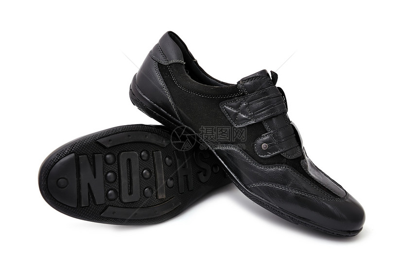 运动鞋蕾丝跑步黑色水平宏观运动运动装衣服鞋带橡皮图片