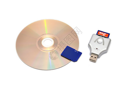 读取卡片 USB闪存盘和记忆卡塑料读者存储卡配件技术回忆光盘闪光数据贮存背景