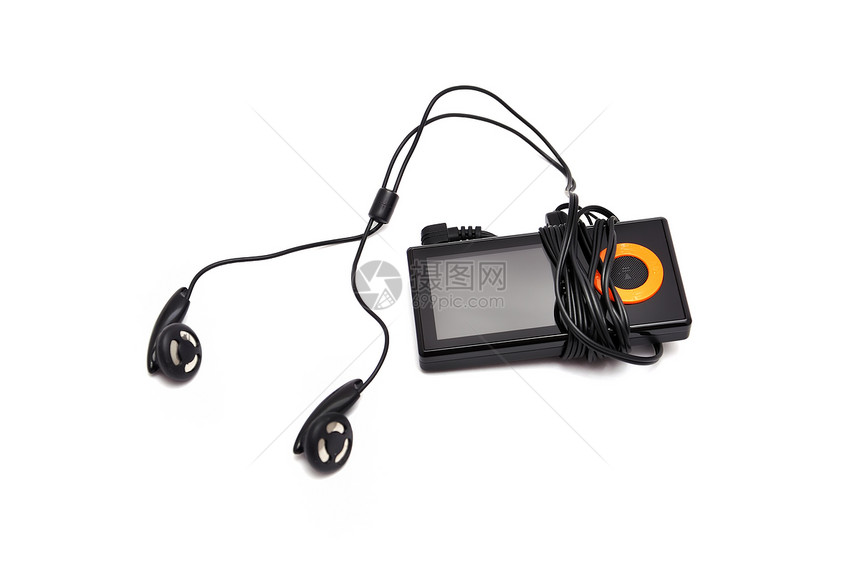 mp3 播放器技术展示耳塞音乐播放器电缆音乐纽扣电子产品反射屏幕图片