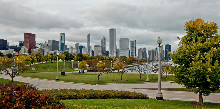 芝加哥目的地大都会天际风光支撑游艇城市建筑物天空风景图片