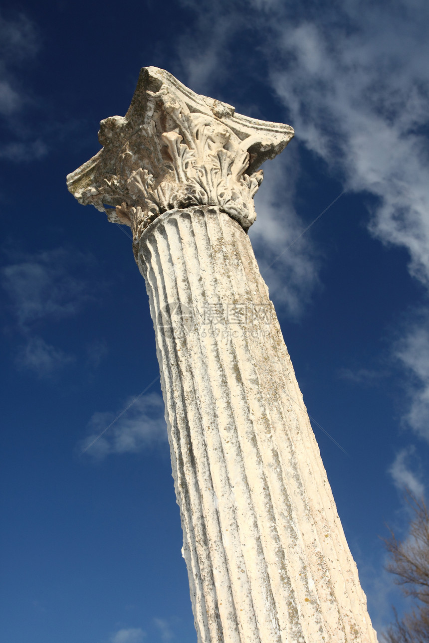 古代柱体古物古董文化命令寺庙纪念碑艺术天空蓝色雕塑图片