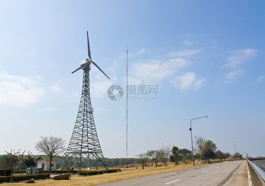 风能涡轮机力量生态涡轮资源环境植物蓝色风车车站螺旋桨图片