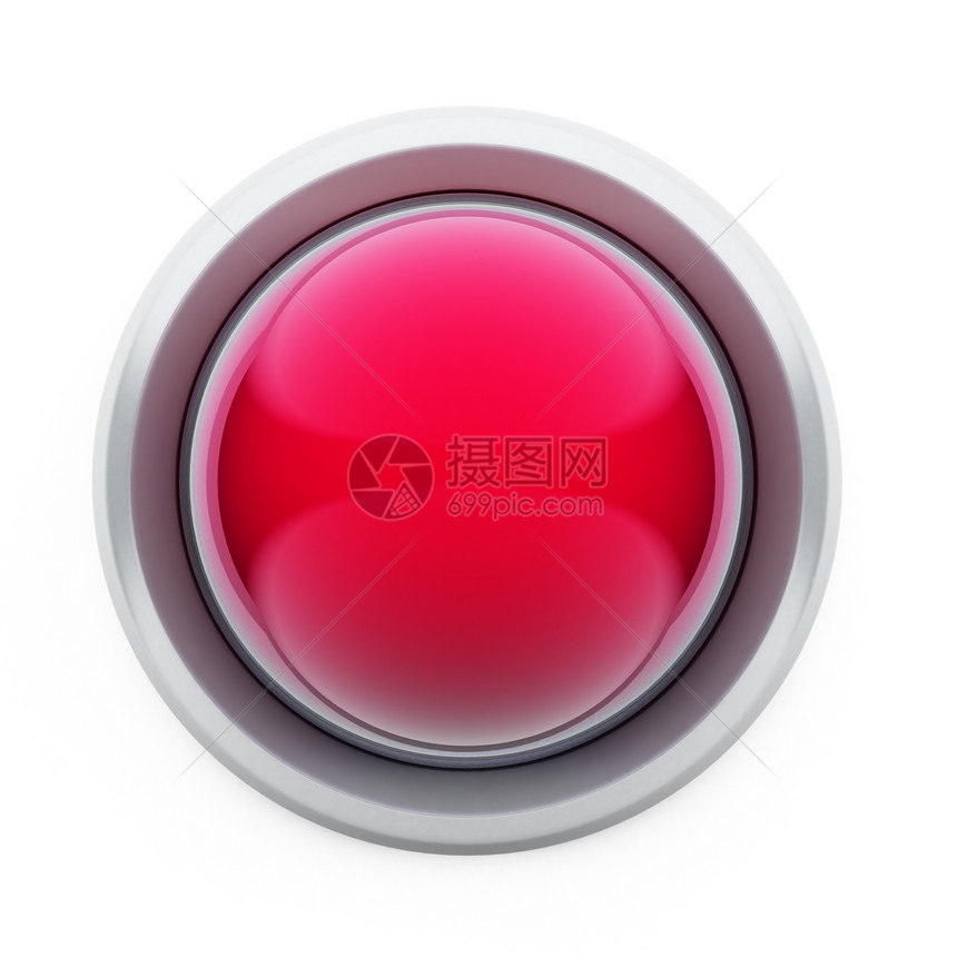 红色按钮力量控制塑料情况信号安全帮助网络金属技术图片