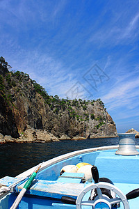 夏季的北山崎观光蓝天背景图片