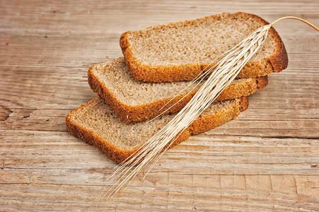 核心黑麦面包面包和耳朵种子营养食物碳水粮食农作物乡村小麦化合物农业背景