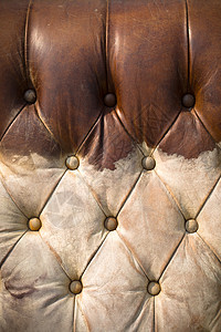 旧棕色皮革沙发垂直背景图片