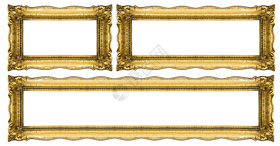 宽图片框架边界艺术摄影古董元素设计长方形金子背景图片