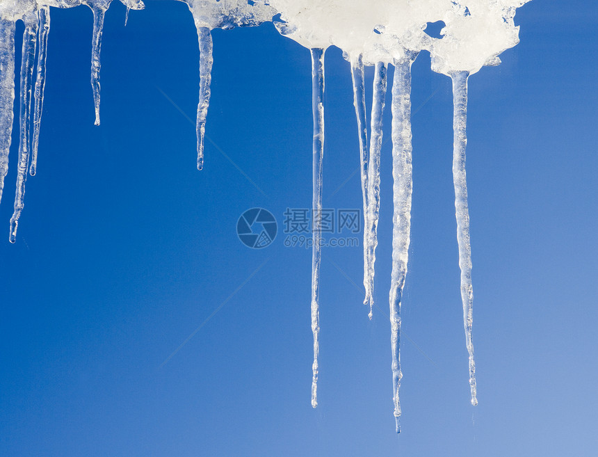 冰柱温度冰晶白色极端天空蓝色图片