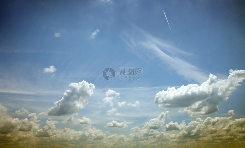 蓝色天空白云太阳气象臭氧日光天堂晴天季节天气阳光自由图片