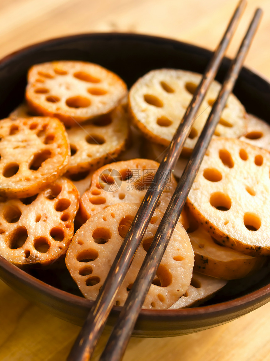 莲花碗根纤维蔬菜仁空饮食食物美食图片