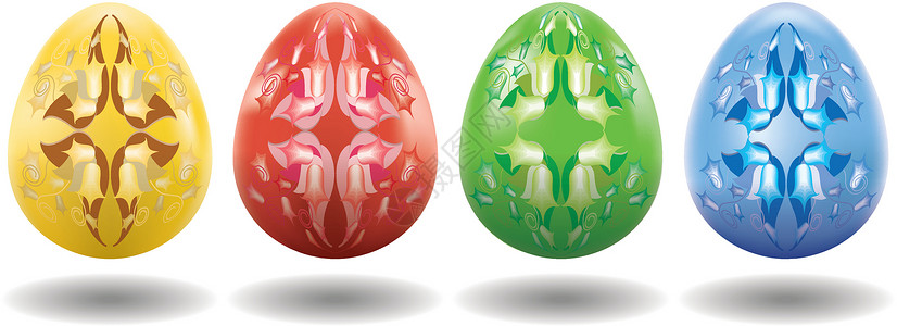 彩色东面鸡蛋按图案装饰背景图片